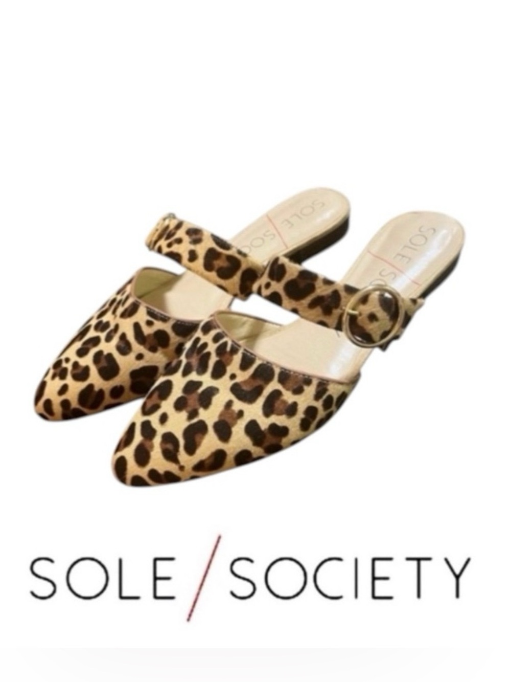 Sole Society Leopard Mules